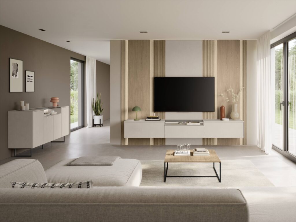 Wohnzimmer mit modernem TV-Möbel